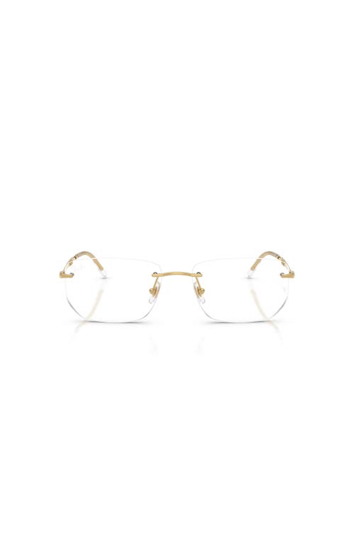 Ray Ban Ray-ban 56mm Irregular Optical Glasses In Gold