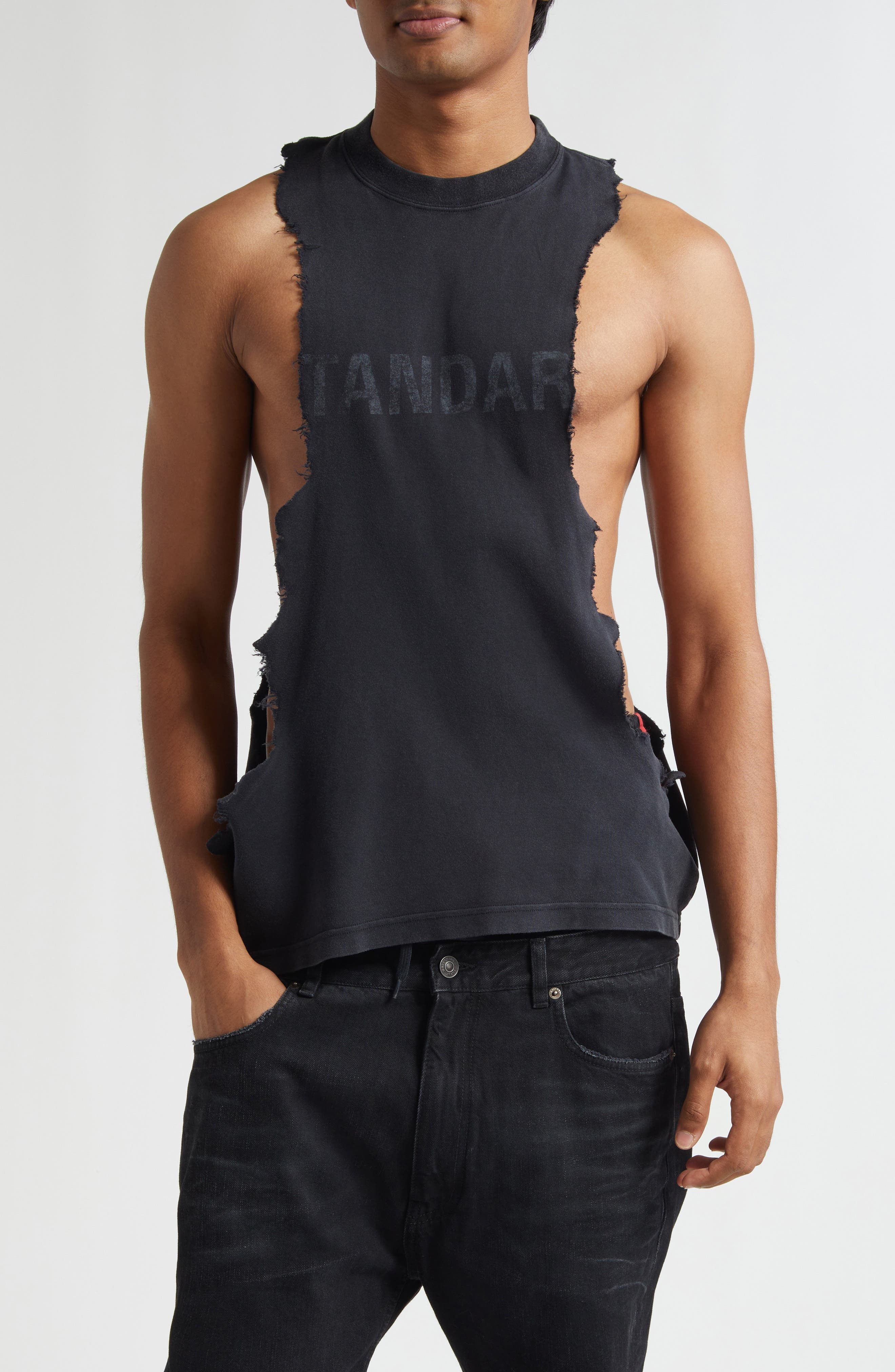 Balenciaga Standard Ripped Graphic Tank (Men) | Nordstrom