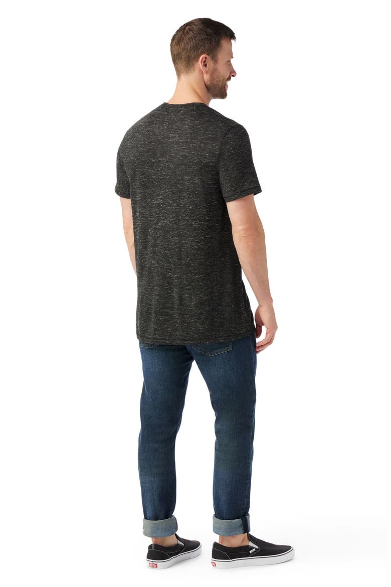 Merino Wool Blend Pocket T-Shirt, Alternate, color, BLACK HEATHER