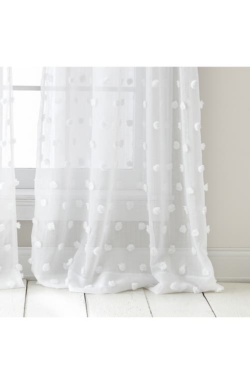 Dkny Ella Floral Print Set Of 2 Poletop Curtain Panels In White