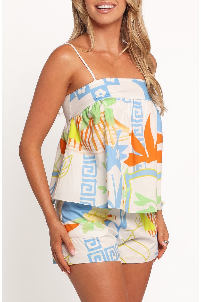 Lila Camisole & Shorts Set, Alternate, color, WHITE MULTI