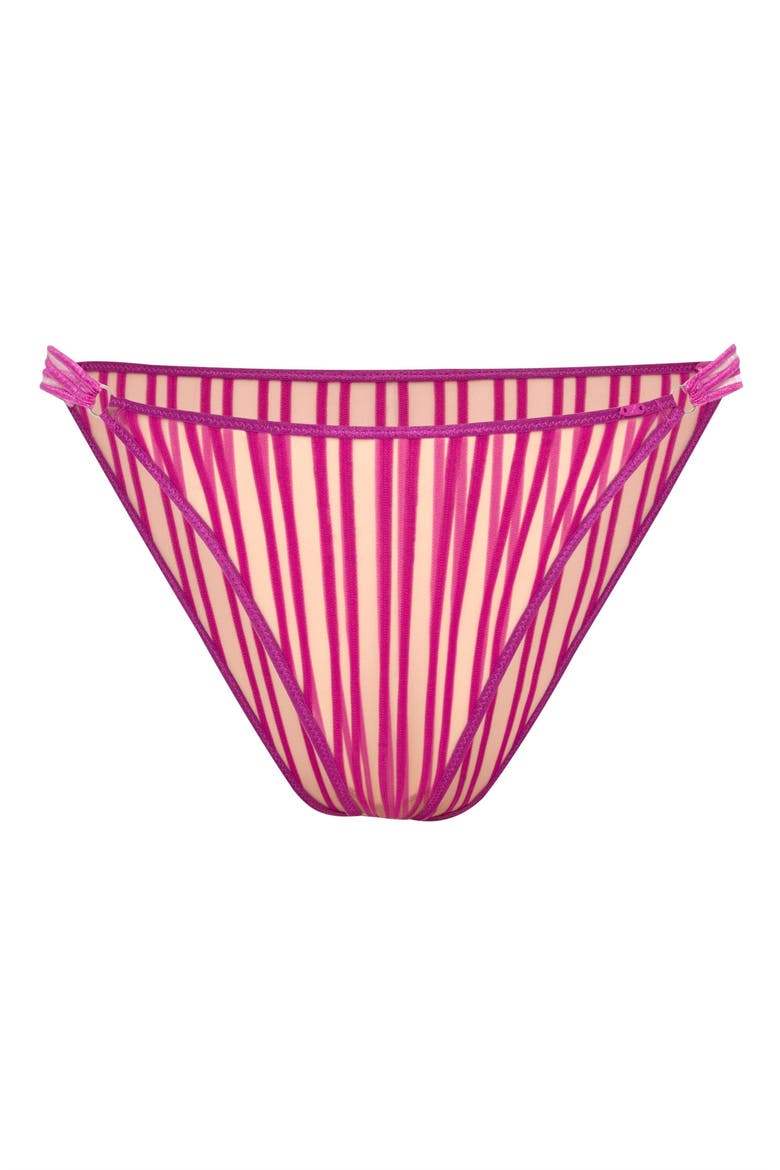 Strappy Hour String Bikini, Alternate, color, PURPLE FLEUR