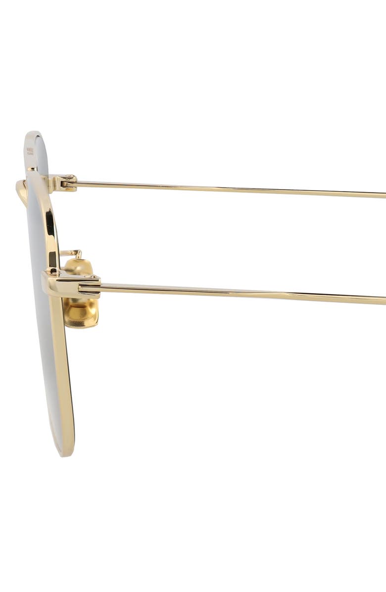 Saint Laurent 56mm Aviator Sunglasses, Alternate, color, Gold Gold Grey