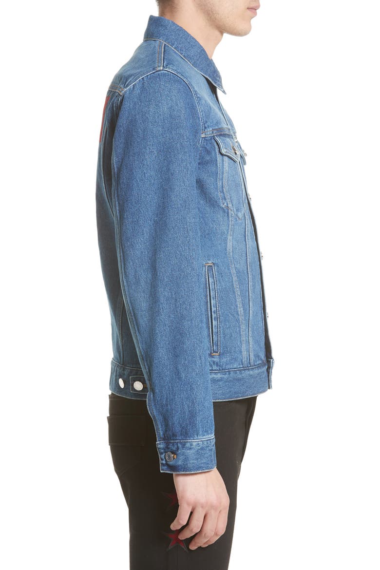 Logo Jean Jacket, Alternate, color, BLUE