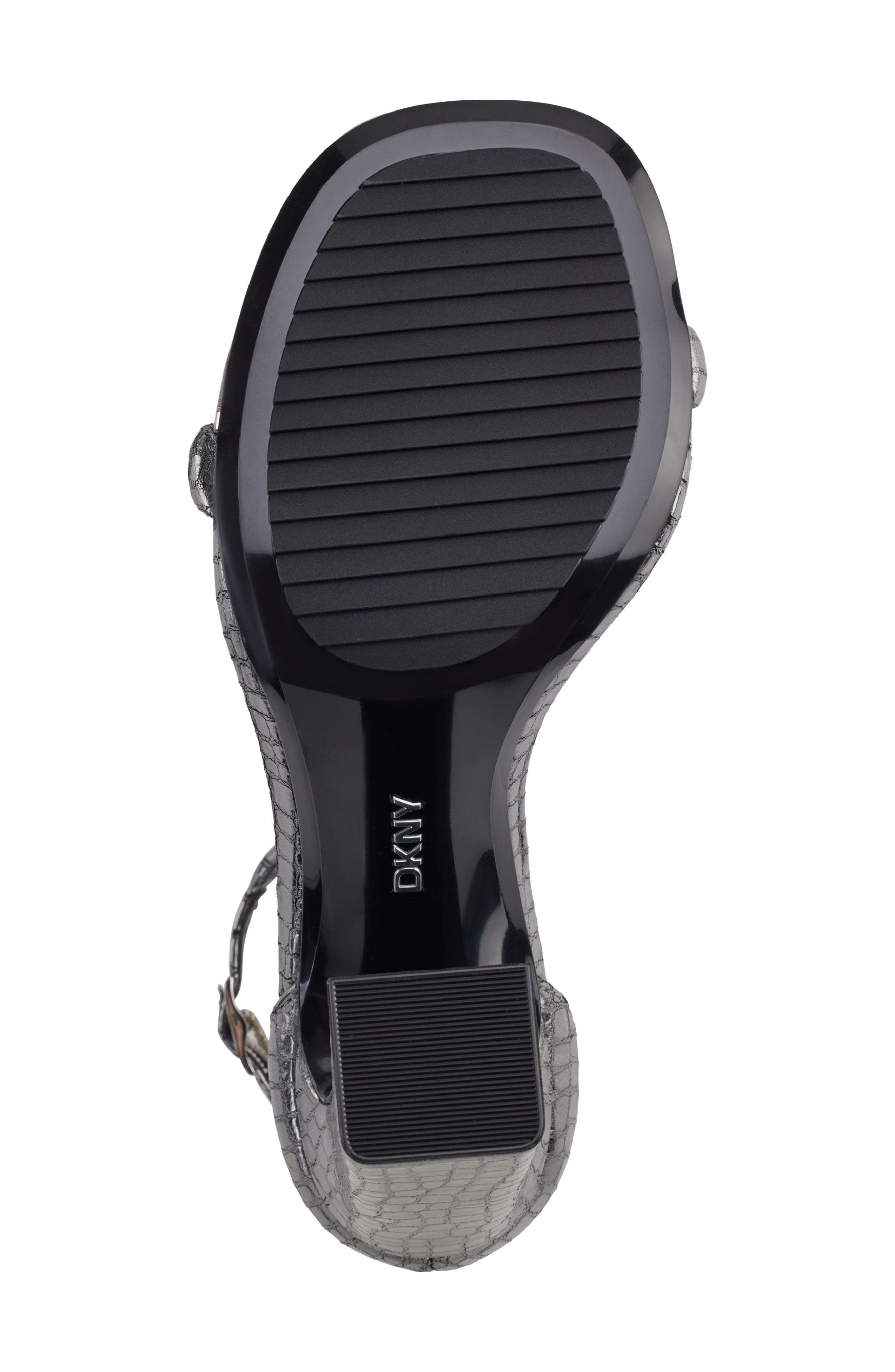 DKNY Waylin Ankle Strap Sandal, Alternate, color, Nickel