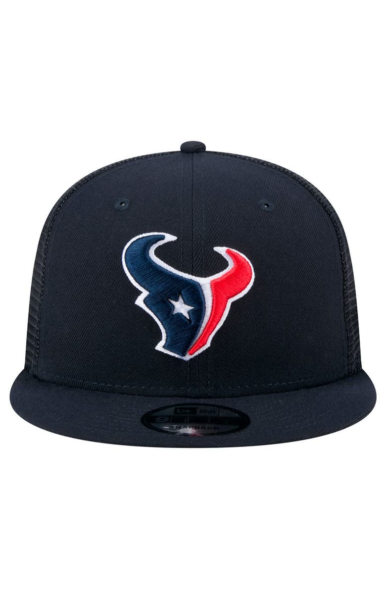 New Era Men's New Era Navy Houston Texans Main Trucker 9FIFTY Snapback Hat, Alternate, color, Navy