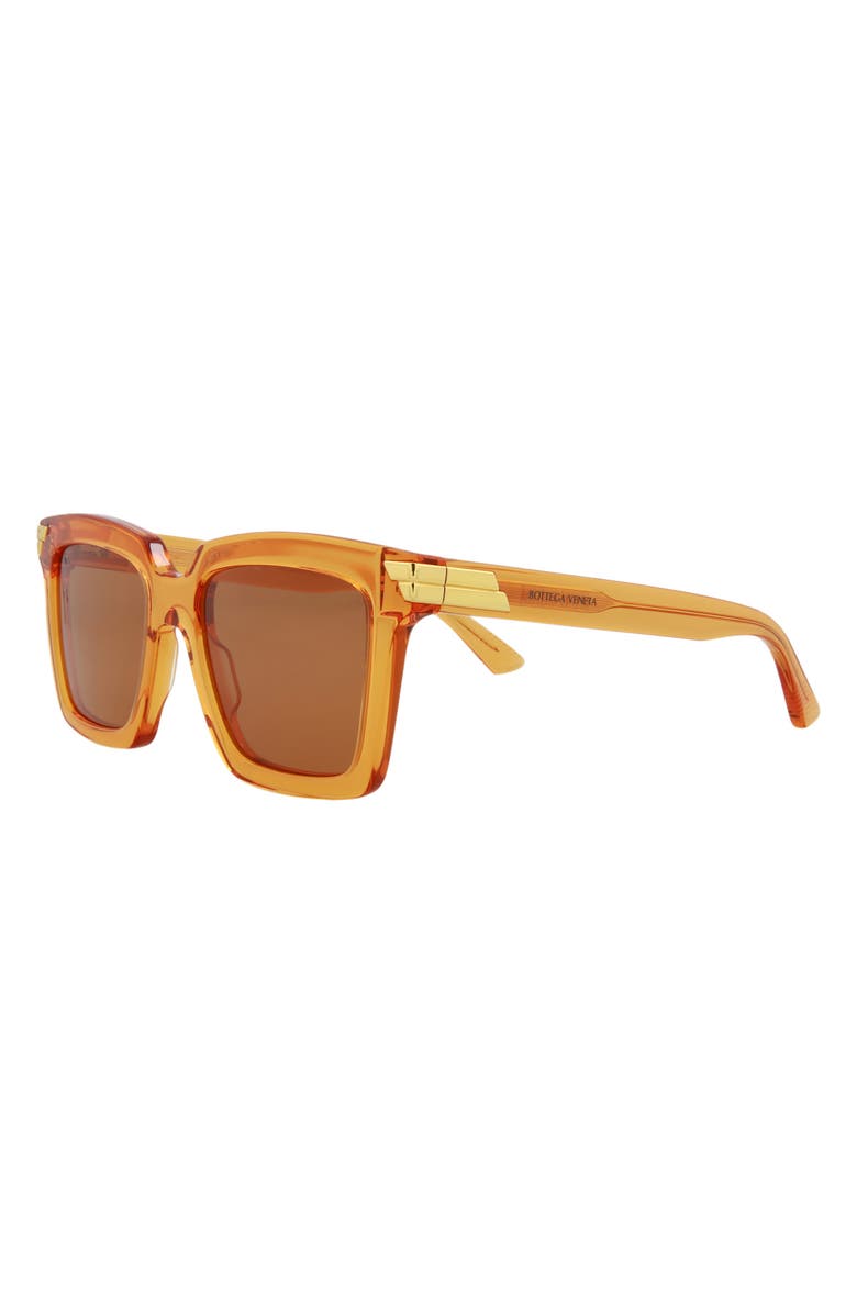 Bottega Veneta 53mm Square Sunglasses, Alternate, color, Orange
