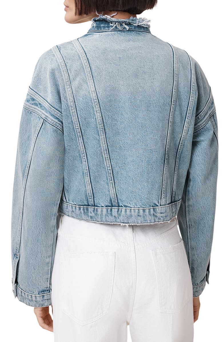 AllSaints Sonny Crop Denim Jacket, Alternate, color, 