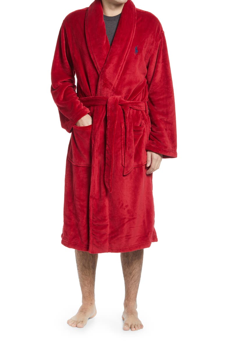 Microfiber Robe, Main, color, EATON RED