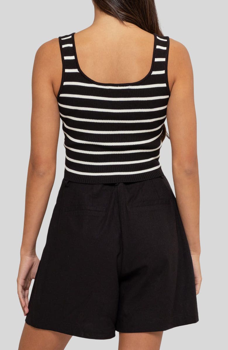 Blu Pepper Stripe Knit Tank, Alternate, color, Black