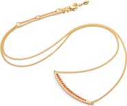 Eloise Jewelry Crescent Moon Necklace Ruby