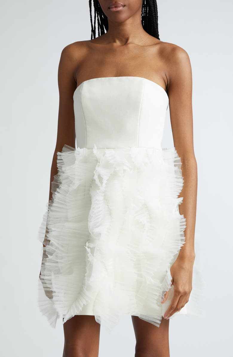 Cinq à Sept Ryan Ruffle Strapless Dress, Alternate, color, 