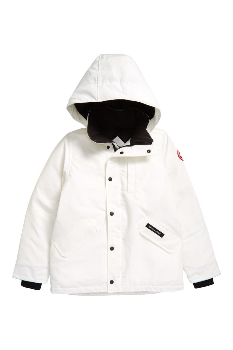 Kids' Logan Down Hooded Parka, Main, color, NORTH STAR WHITE