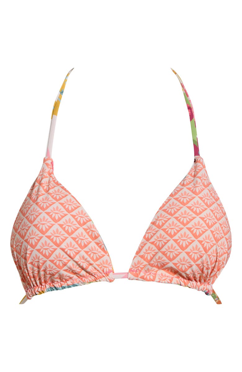 Roxy Hot Tropics Reversible Triangle Bikini Top, Alternate, color, Tropic Multi