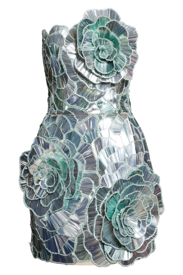 Geometric Sequin Cocktail Dress, Alternate, color, MINT