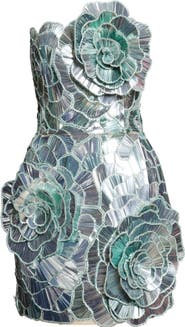 Oscar de la Renta Geometric Sequin Cocktail Dress