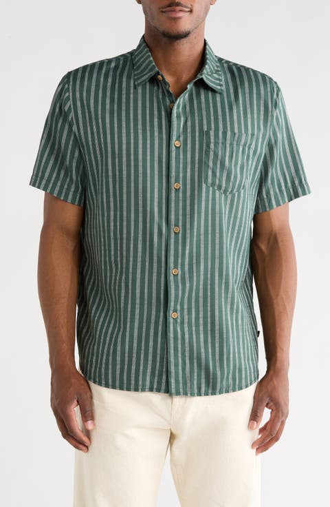 Venice Yarn Dyed Slub Short Sleeve Button-Up Shirt