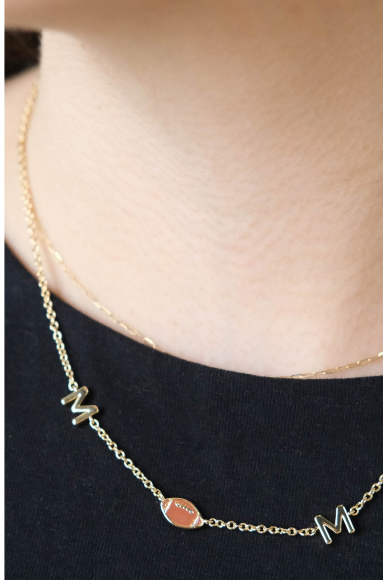 Football Mom Necklace, Alternate, color, Football