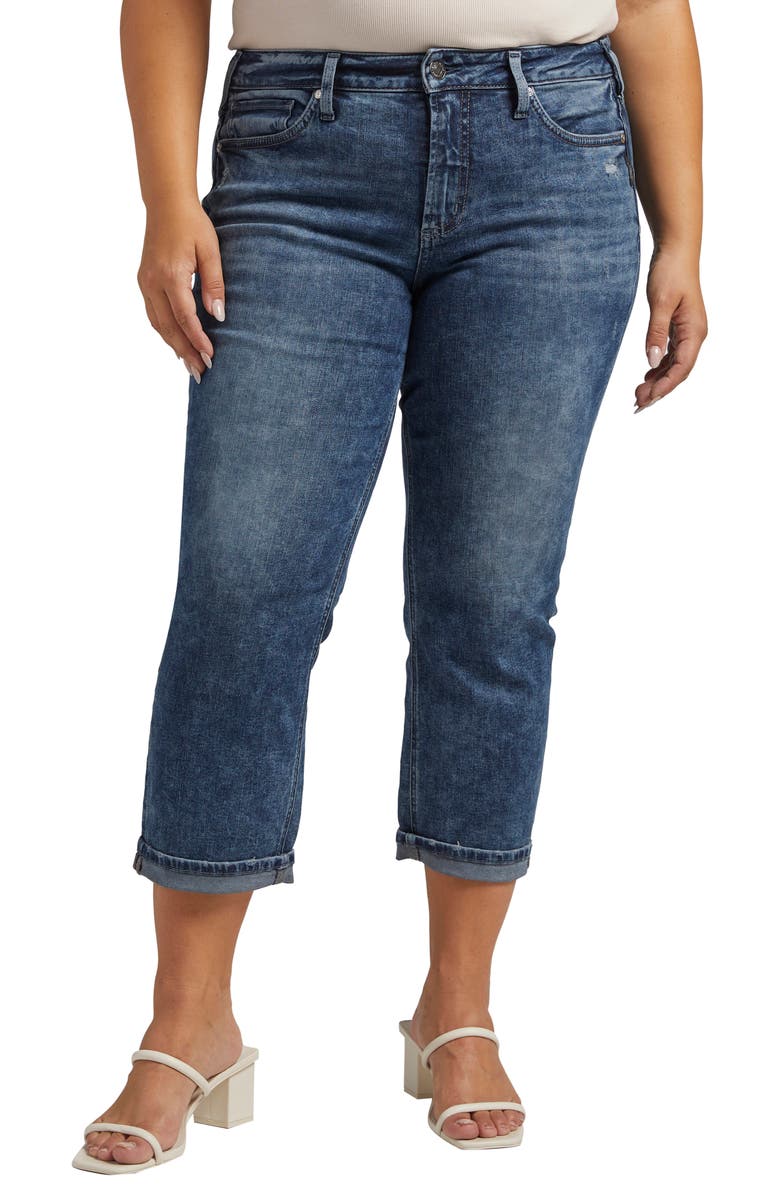 Silver Jeans Co. Suki Capri Jeans, Main, color, 