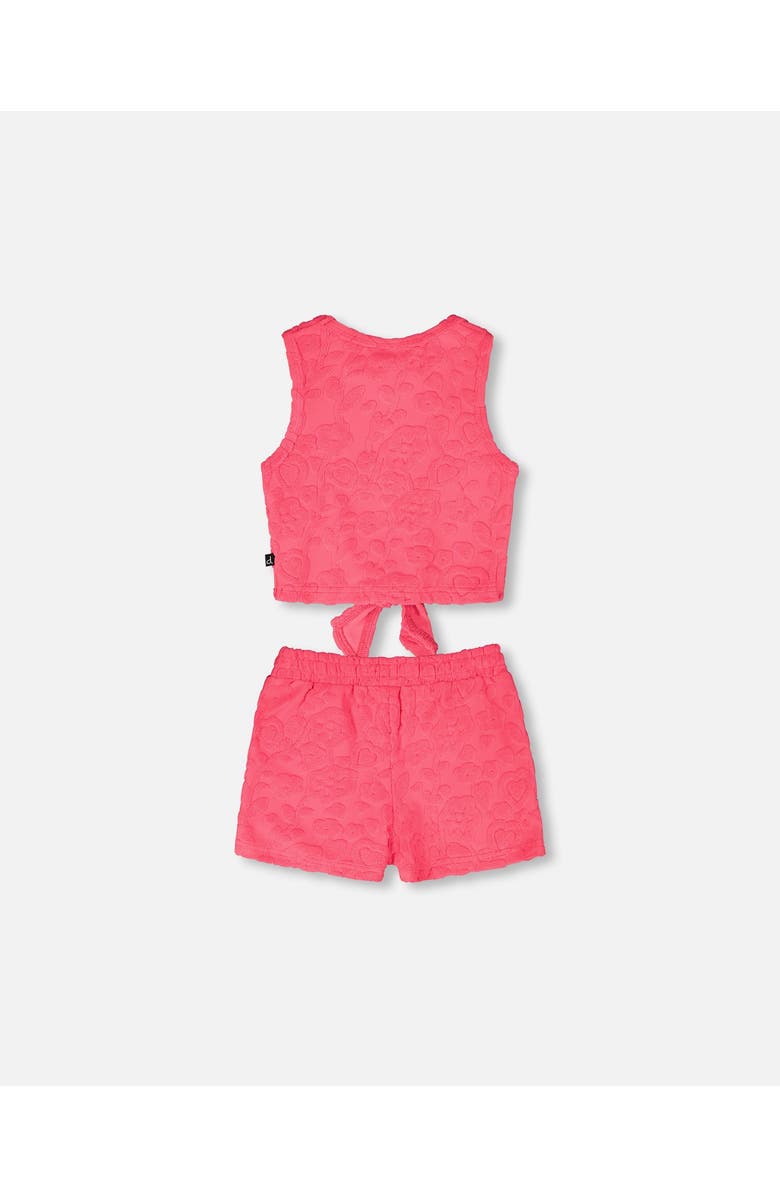Deux par Deux Terry Tank Top with Elastic Waist Shorts Set, Alternate, color, Pink