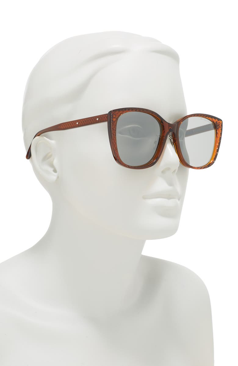 Bottega Veneta 56mm Square Sunglasses, Alternate, color,
