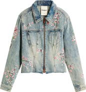 Desigual Embroidered Denim Trucker Jacket