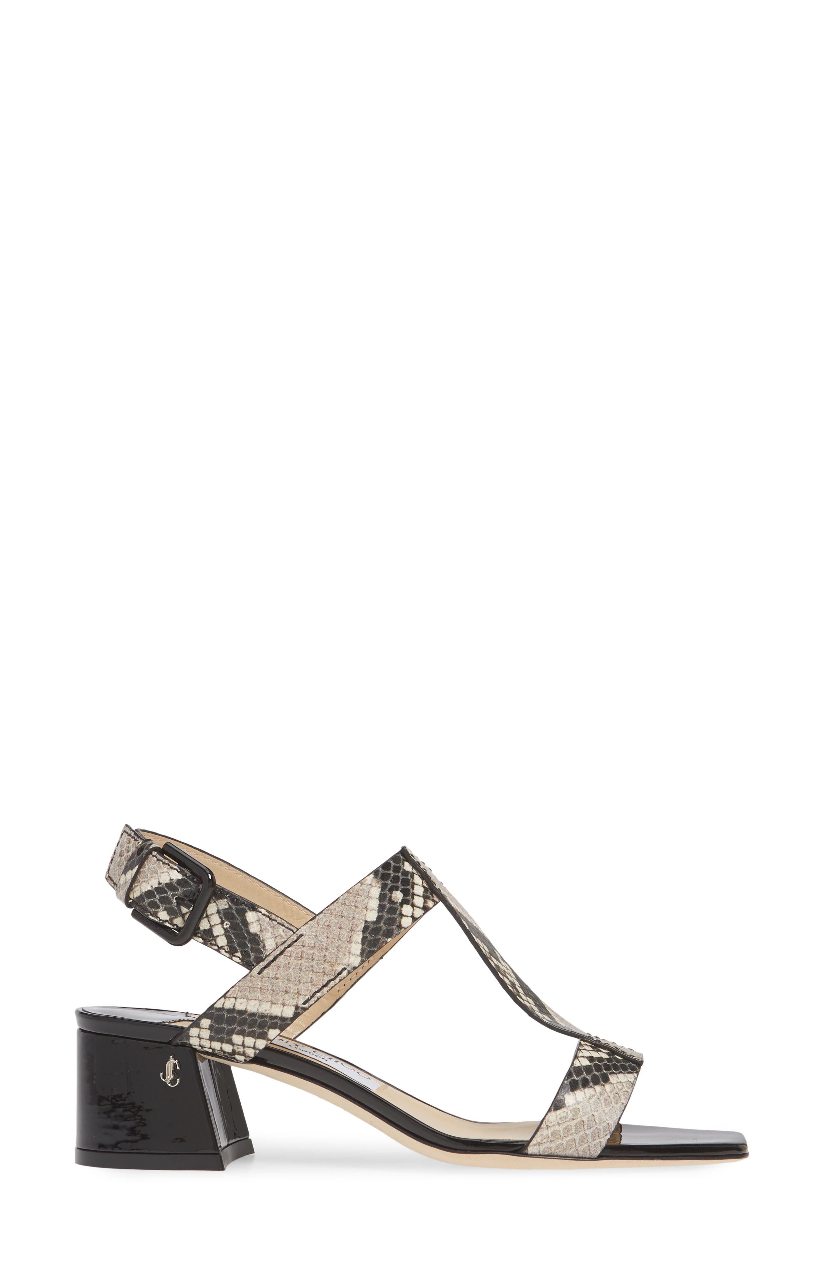 Jimmy Choo Jin Snakeskin Print Sandal, Alternate, color, 