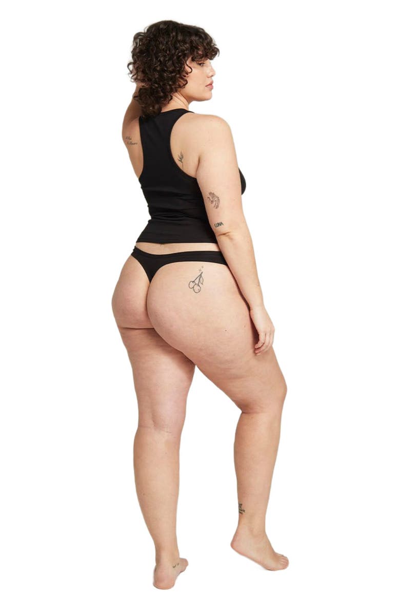 Nudea The Organic Cotton Dipped Thong 3 Pack, Alternate, color, Black