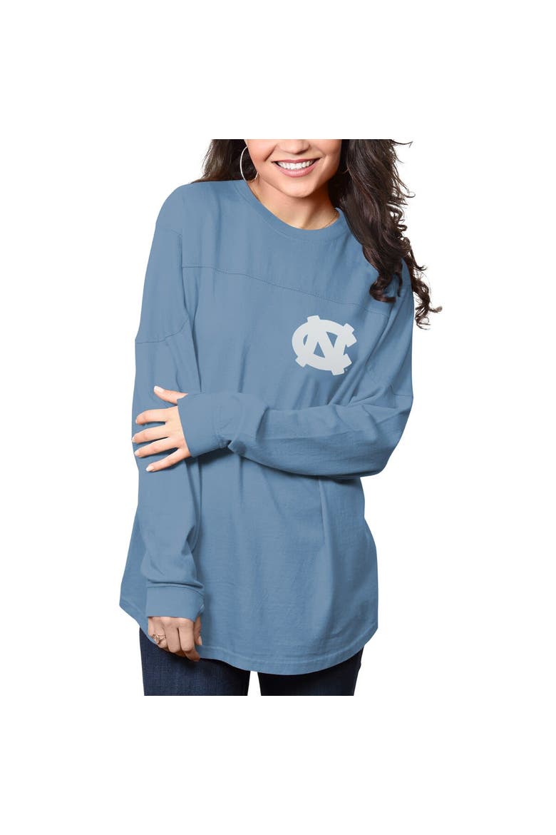Women's Pressbox Carolina Blue North Carolina Tar Heels The Big Shirt Oversized Long Sleeve T-Shirt, Alternate, color, Light Blue