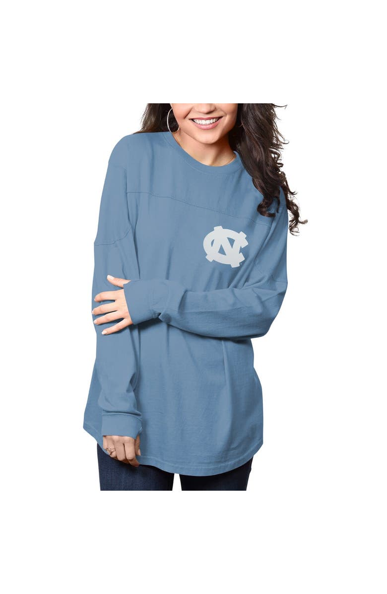 PRESSBOX Women's Pressbox Carolina Blue North Carolina Tar Heels The Big Shirt Oversized Long Sleeve T-Shirt, Alternate, color, 