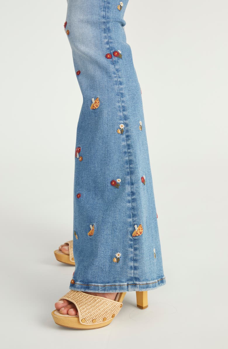 Driftwood Farrah x Wonderland Embroidered Flare Leg Jeans, Alternate, color, 