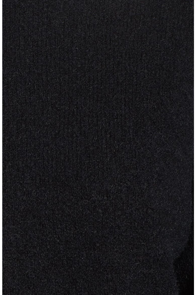 Bouclé Turtleneck Tunic Sweater, Alternate, color, BLACK