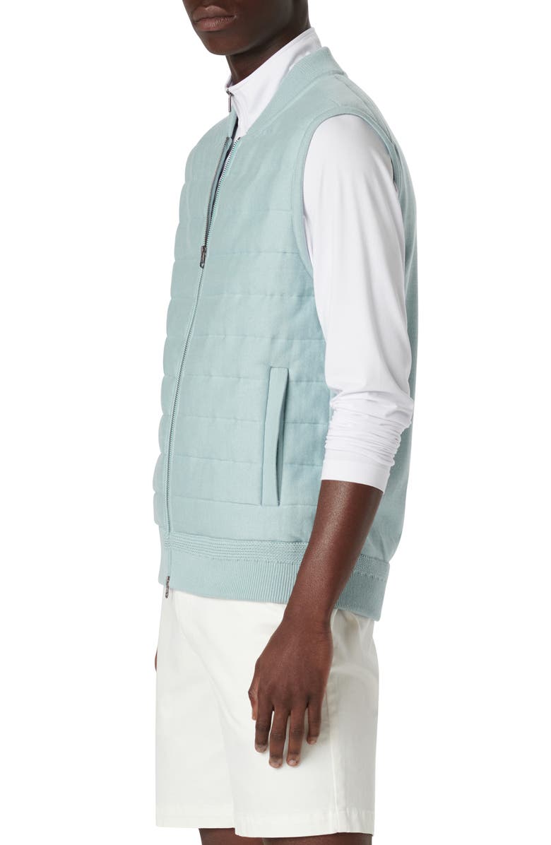 Bugatchi Cotton Zip-Up Sweater Vest, Alternate, color, 