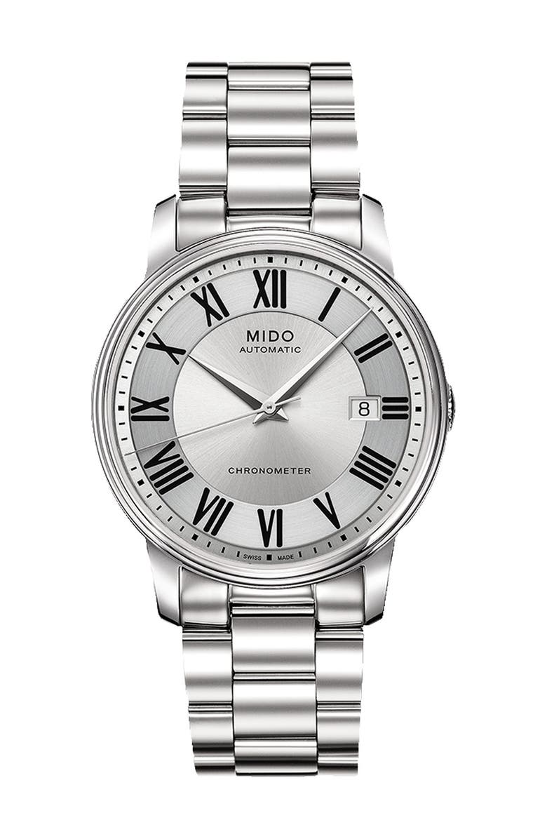 MIDO Men's Baroncelli Swiss Automatic Bracelet Watch, 39mm, Main, color, 