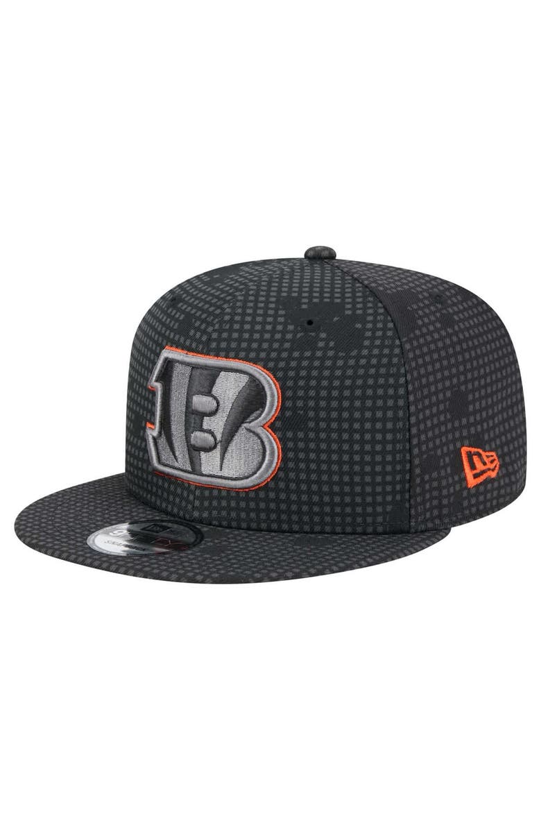 New Era Men's New Era Black Cincinnati Bengals Midnight Ink Pop Outline 9FIFTY Snapback Hat, Main, color, 