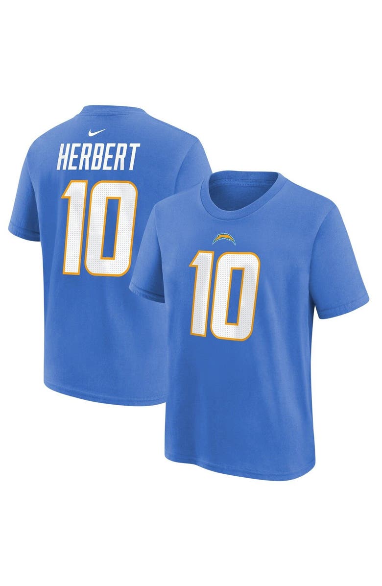 Nike Youth Nike Justin Herbert Powder Blue Los Angeles Chargers Player Name & Number T-Shirt, Main, color,