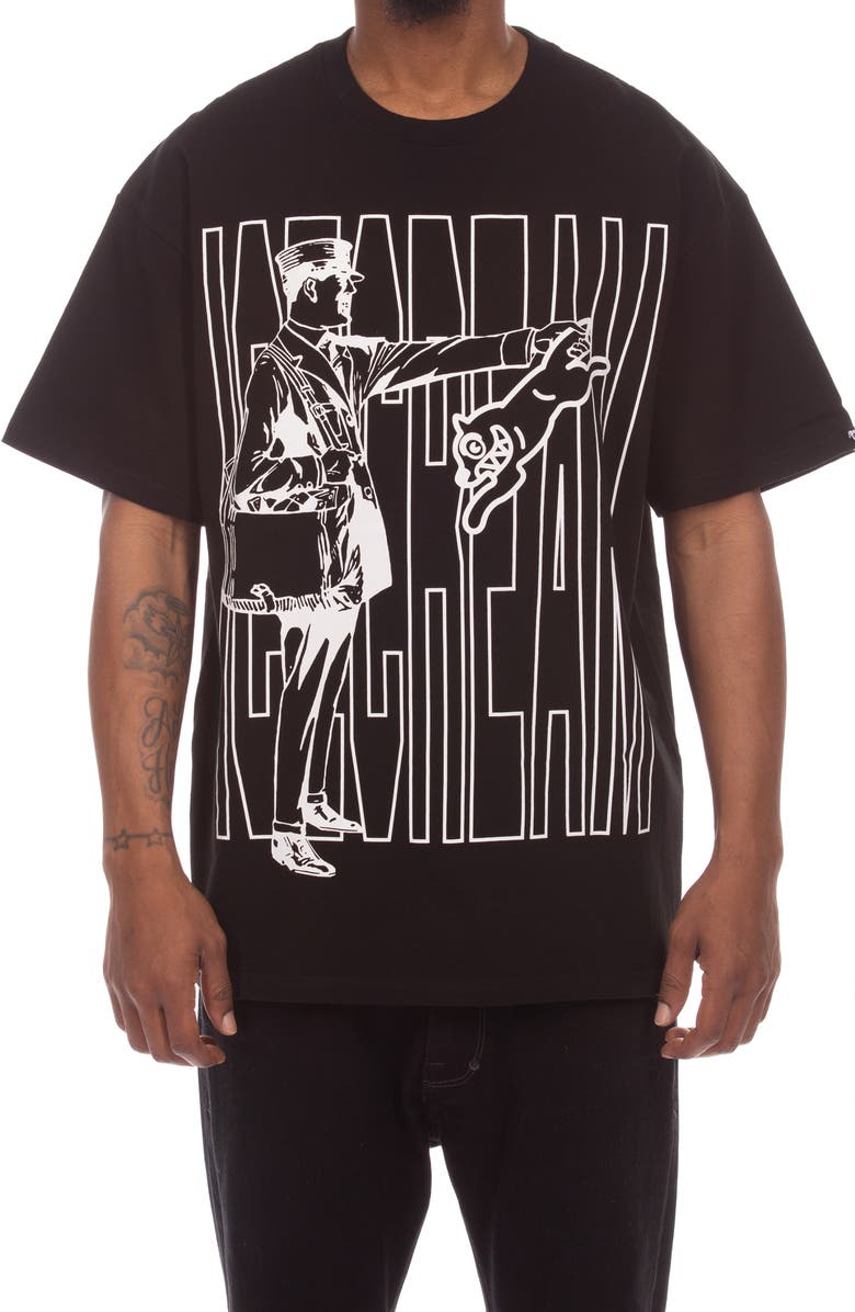 ICECREAM Catcha Tiger Cotton Graphic T-Shirt, Main, color, Black