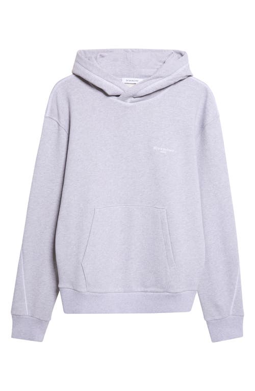 Givenchy Couture Seam Cotton Fleece Hoodie in Light Grey Melange at Nordstrom, Size Xxx-Large