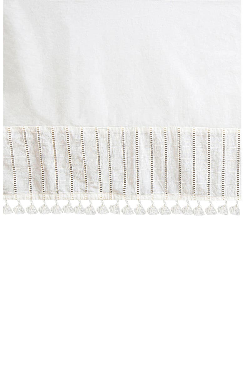 Tassel Trim Crib Skirt, Alternate, color, WHITE