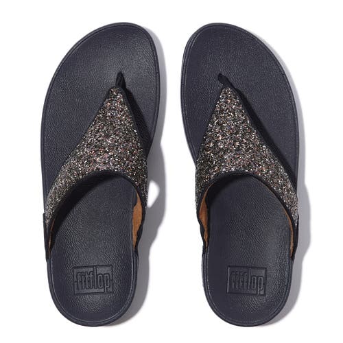 Fitflop Lulu Multi Tonal Glitter Toe Post Sandals In Blue