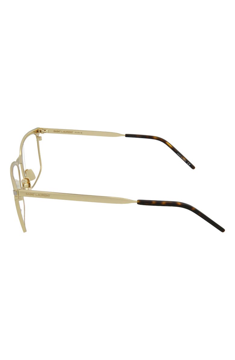 Saint Laurent 56mm Square/Rectangle Optical Frames, Alternate, color,