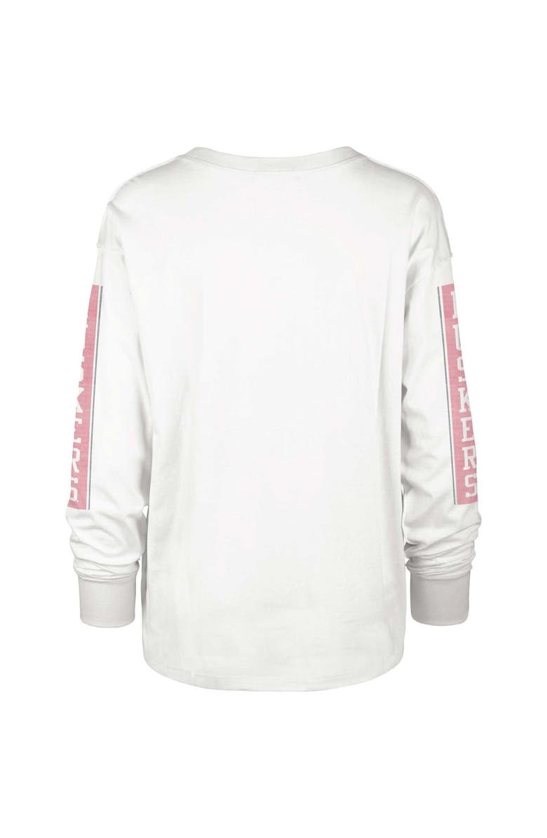 '47 Women's '47 White Nebraska Huskers Statement SOA 3-Hit Long Sleeve T-Shirt, Alternate, color, 