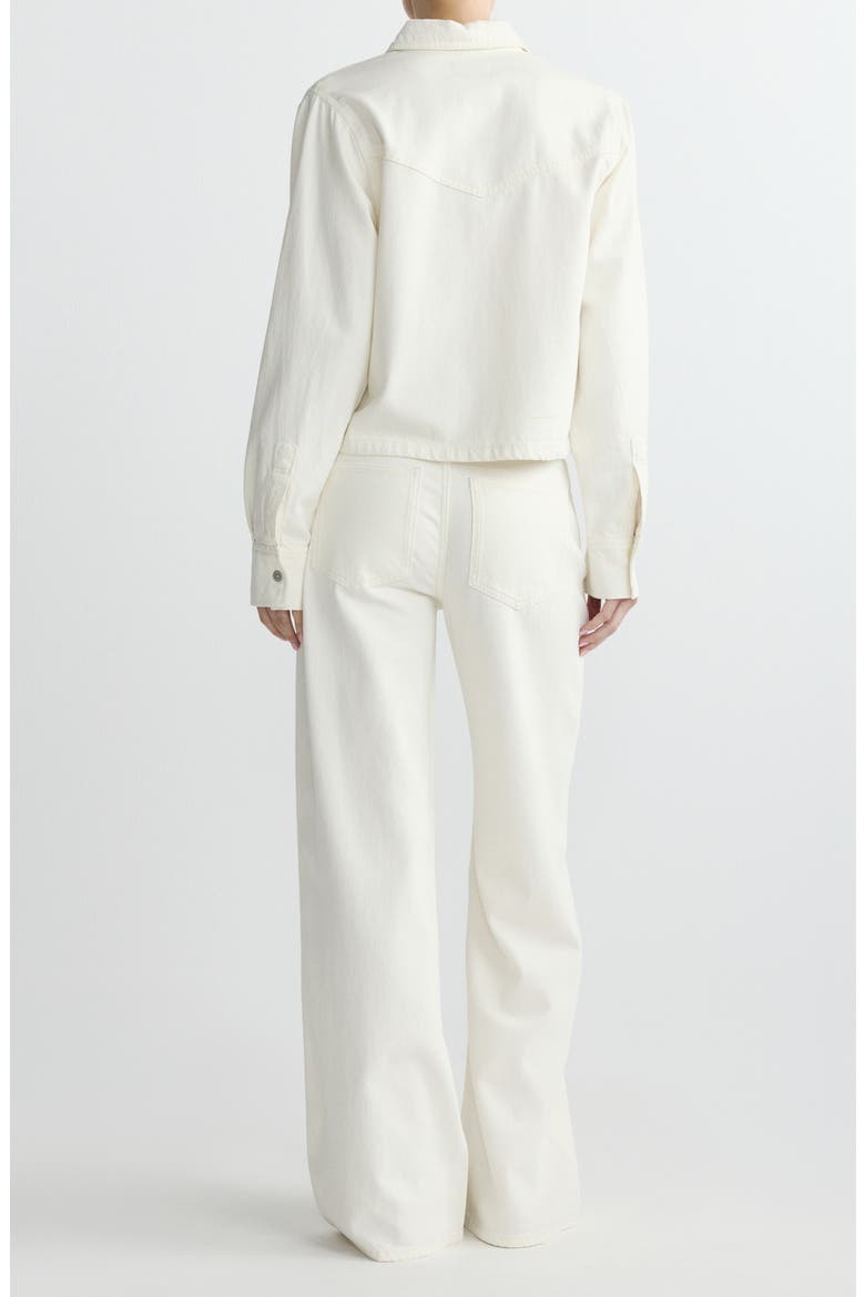Montauk Aura Button-Up Denim Top, Alternate, color, EGGSHELL AURA