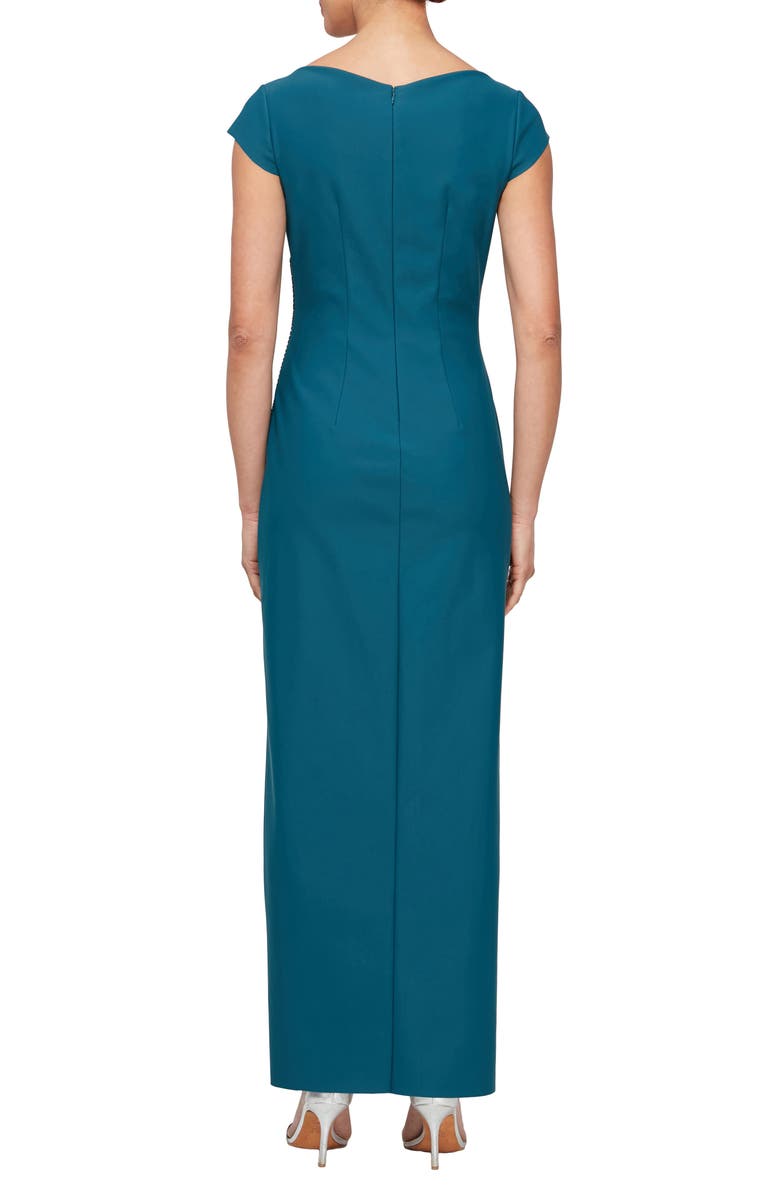 Alex Evenings Contour Collection Embellished Jersey Column Formal Gown, Alternate, color, 