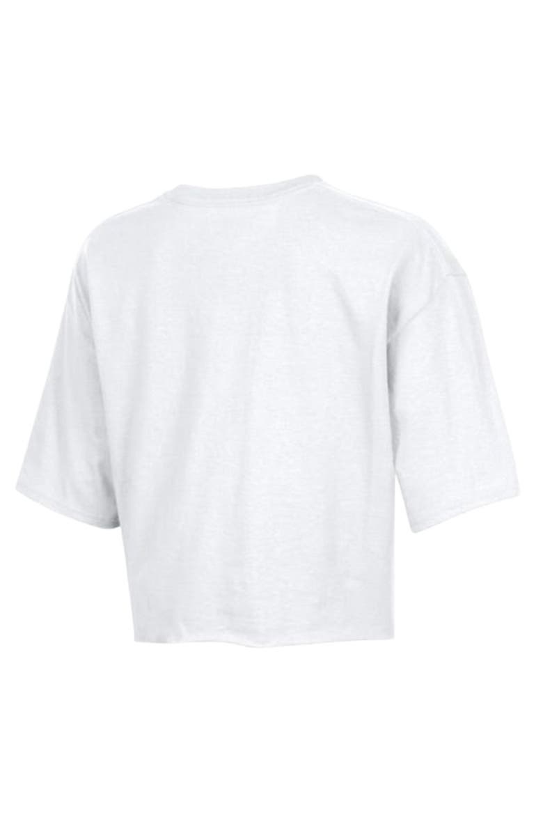 Women's Champion  White Philadelphia Phillies Boyfriend Cropped Americana T-Shirt, Alternate, color, White
