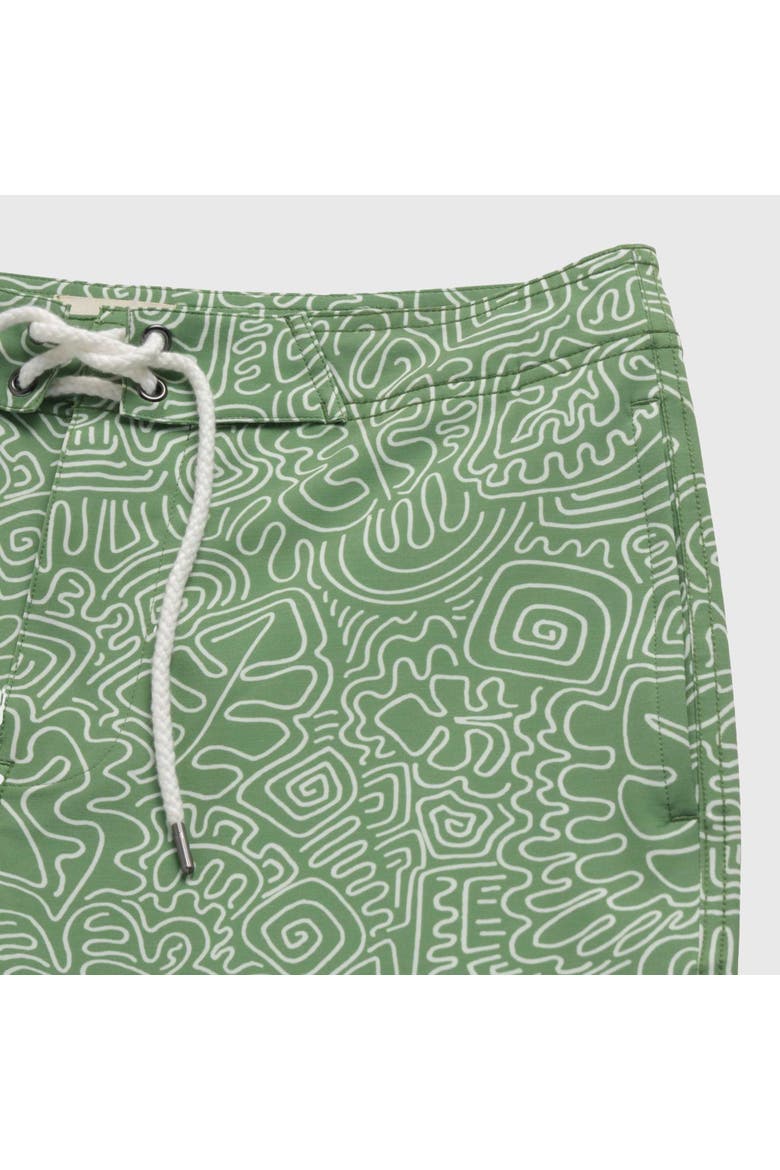 Duke 7.25" Doodle Boardshort, Alternate, color, turf green