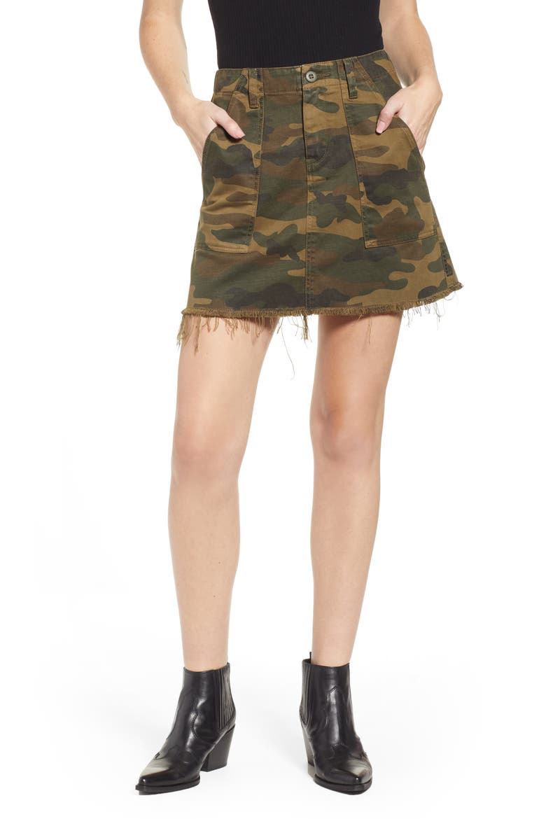Camouflage Miniskirt, Main, color, CHAIN OF COMMAND