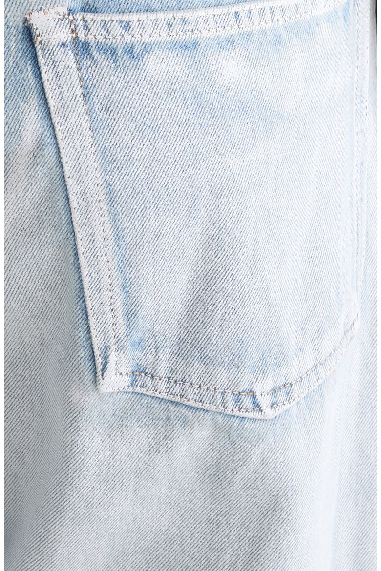 Belted Wide Leg Jeans, Alternate, color, BLUE/ WHITE