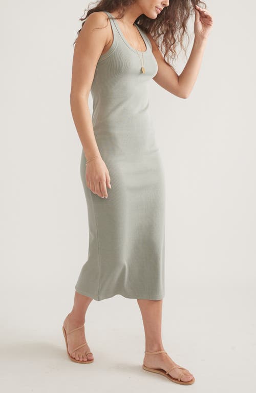 Marine Layer Lexi Rib Midi Tank Dress In Gray