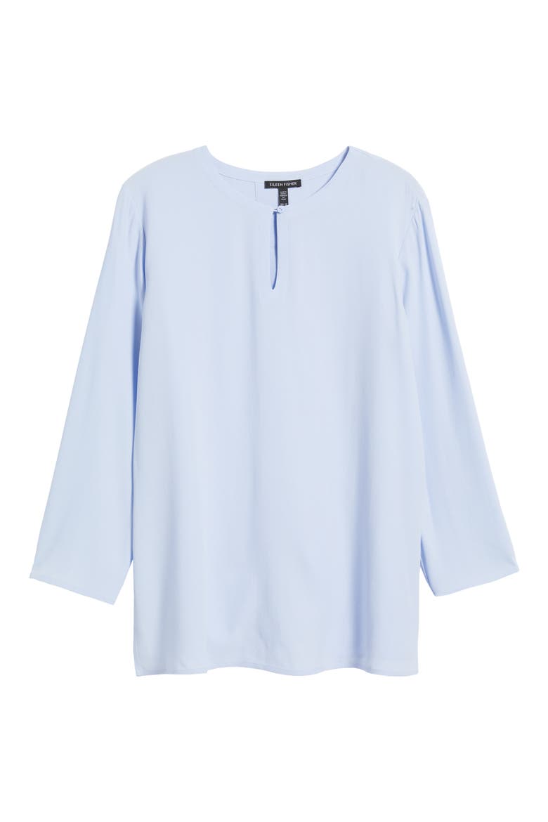 Bracelet Sleeve Silk Tunic, Alternate, color, BELLFLOWER